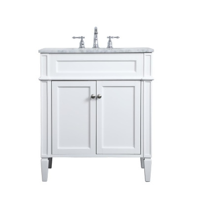 Elegant Lighting 30 inch single bathroom vanity in White 