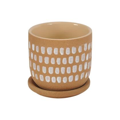 Moes Home Botanical Planter 4.5In Natural 