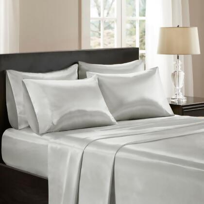 Madison Park Satin Wrinkle-Free Luxurious 6-Piece Sheet Set - Cal King 