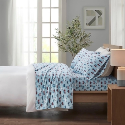Sleep Philosophy Cozy Flannel 100% Cotton Printed Sheet Set - Full 