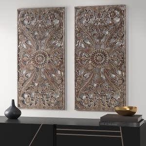 Madison Park Botanical Panel Carved Wall Set, 2 Piece