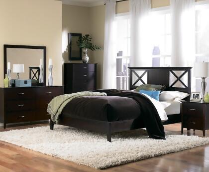 Homelegance Hammond 4 Piece Platform Bedroom Set in Merlot 