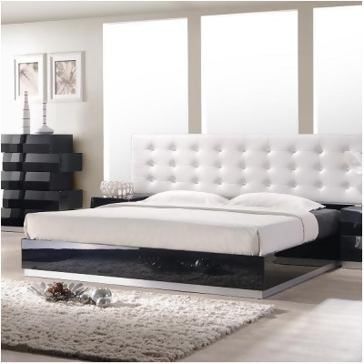 J M Furniture Milan 3 Piece Platform Bedroom Set In Black Lacquer