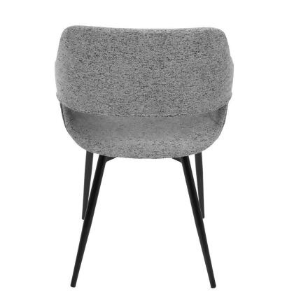 Lumisource Margarite Mid-Century Modern Dining/Accent Chair in Black with Grey F alternate image