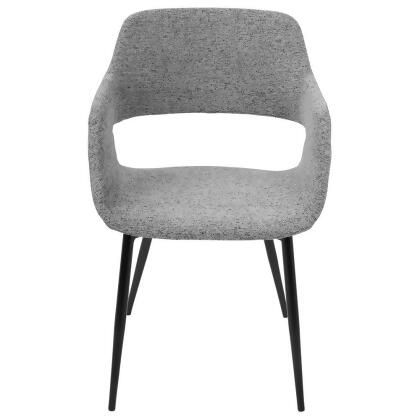 Lumisource Margarite Mid-Century Modern Dining/Accent Chair in Black with Grey F alternate image