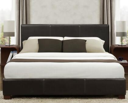 Homelegance Zoey 2 Piece Platform Bedroom Set in Dark Brown Vinyl alternate image