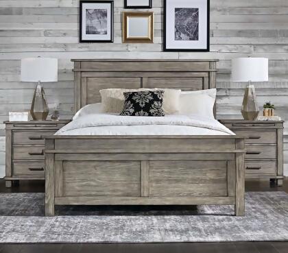 A-America Glacier Point 3 Piece Panel Bedroom Set in Greystone alternate image