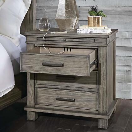 A-America Glacier Point 3 Piece Panel Bedroom Set in Greystone alternate image