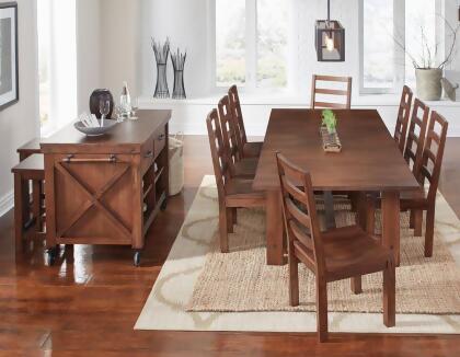 A-America Anacortes Kitchen Island w/Locking Casters in Salvage Mahogany alternate image