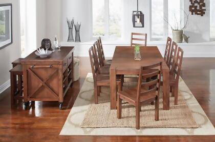 A-America Anacortes 90 Inch Butterfly Leaf Leg Dining Table in Salvage Mahogany alternate image