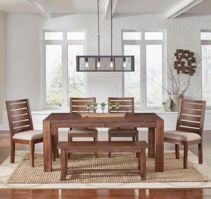 A-America Anacortes 90 Inch Butterfly Leaf Leg Dining Table in Salvage Mahogany alternate image