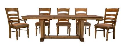 A-America Bennett Trestle Dining Table w/Self-Storing Leaf in Smoky Quartz alternate image