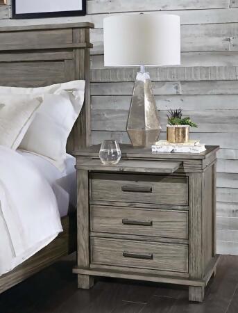 A-America Glacier Point 5 Piece Panel Bedroom Set in Greystone alternate image