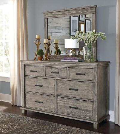 A-America Glacier Point 5 Piece Panel Bedroom Set in Greystone alternate image