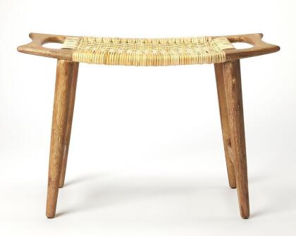 Butler Tristan Natural Wood & Rattan Stool alternate image