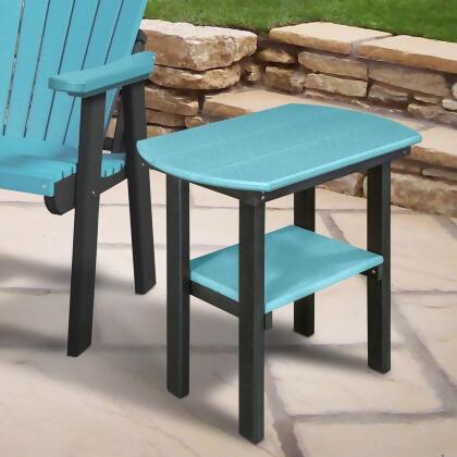 OS Home and Office Model 525ARB Oval End Table Made in the USA- Aruba Blue on Bl alternate image