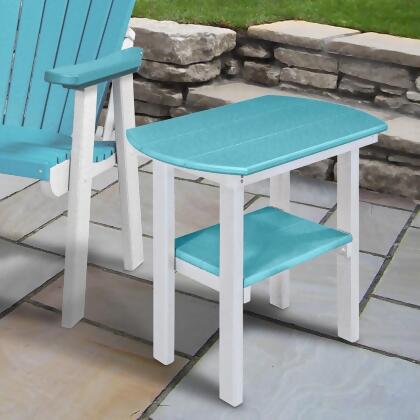 OS Home and Office Model 525ARW Oval End Table Made in the USA- Aruba Blue on Wh alternate image