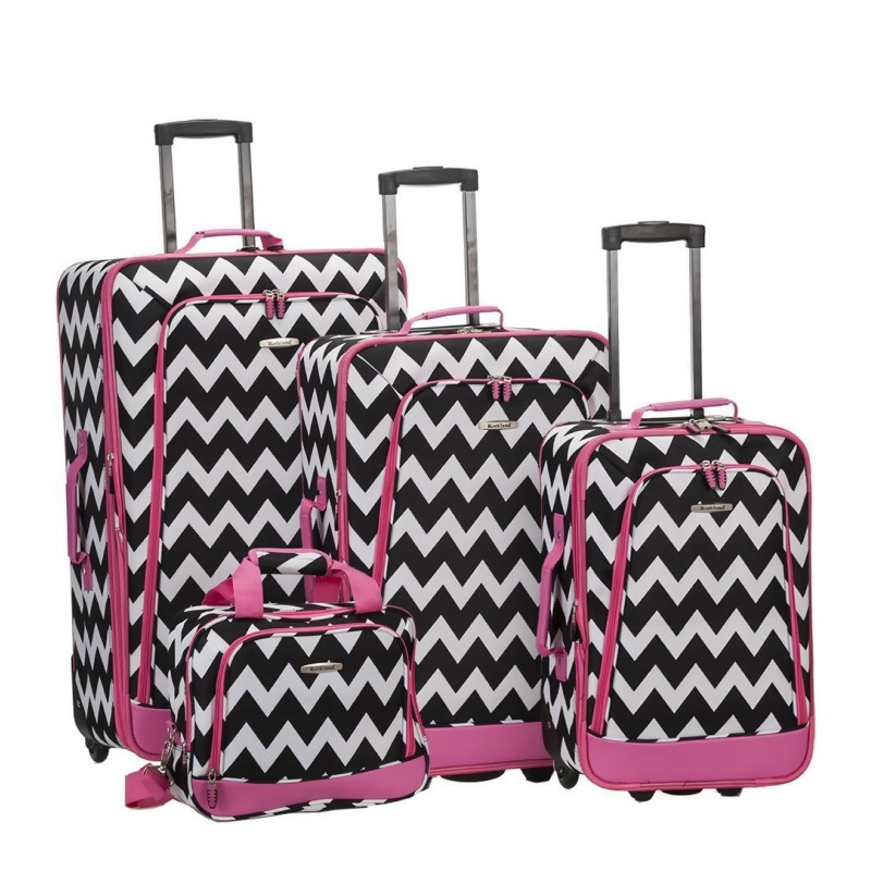 rockland pink luggage