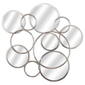 Hill Interiors Silver Circular Abstract Wall Art Mirror Hill Interiors Silver Circular Abstract Wall Art Mirror