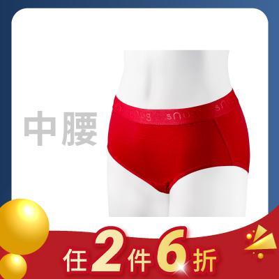 【18週年慶限定｜二件6折】小清新中腰女內褲-紅色:小清新動能內褲-中腰紅色M 