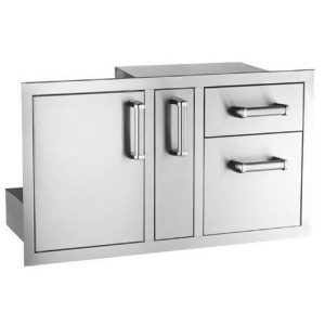 Flush Mount Double Access Door with Dual Drawer and Trash Tray - All
