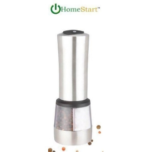 Stainless Steel 2 in 1 Electric Salt and Pepper Grinder - All