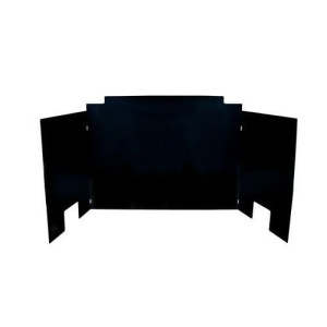 Contemporary Three Panel Black Porcelain Fyreback 18 Inch - All