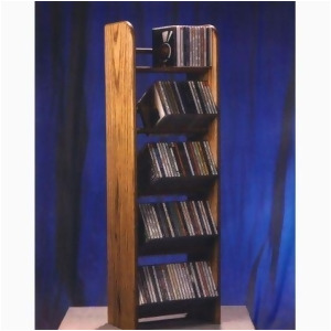 Solid Oak 5 Row Dowel Cd Rack Model 504 - All