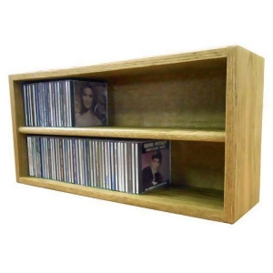 Solid Oak desktop or shelf Cd Cabinet- Honey Oak Model 203-2 - All