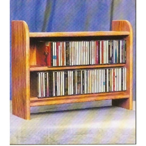 Solid Oak 2 Shelf Cd Cabinet - All