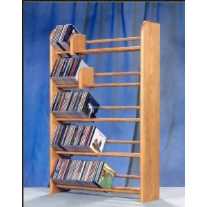 Solid Oak 5 Row Dowel Cd Rack Model 501 - All