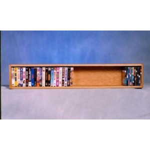 Solid Oak Wall or Shelf Mount Dvd/vhs tape/Book Cabinet Model 108-4B - All