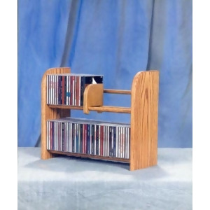 Solid Oak 2 Row Dowel Cd Rack Model 201 - All