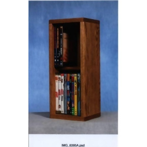 Solid Oak 2 Row Dowel Dvd Cabinet Tower Model 215 - All