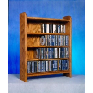 Solid Oak 4 Shelf Cd Cabinet - All