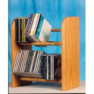 Solid Oak 2 Row Dowel Cd Rack Model 204 - All