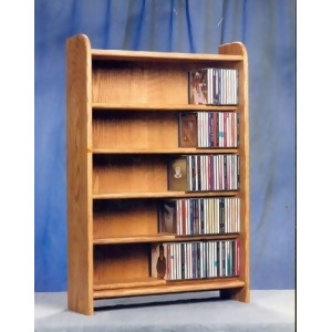 Solid Oak 5 Shelf Cd Cabinet - All
