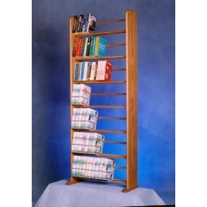 Solid Oak 7 Row Dowel Book Rack - All