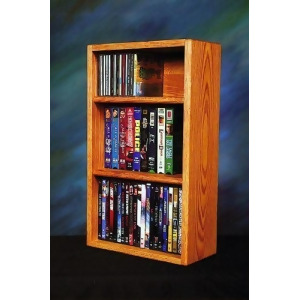 Solid Oak desktop or shelf for CD's and DVD's/ Vhs Tapes Model 313-1 W - All