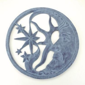 Celestial Wall Hanging Plaque in Aluminum with Patina Finish - All