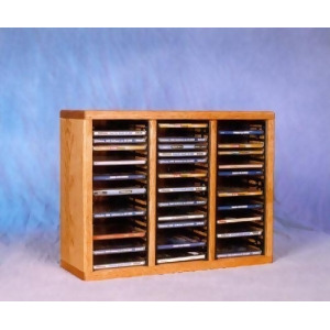 Solid Oak desktop or shelf Cd Cabinet Model 309-1 - All