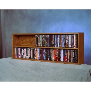 Solid Oak Wall or Shelf Mount Dvd/vhs tape/Book Cabinet Model 210-4 W - All