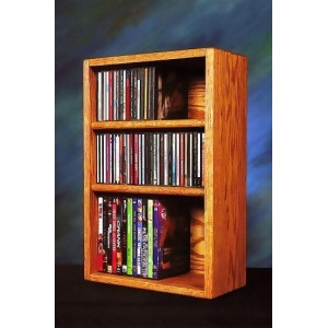 Solid Oak desktop or shelf for CD's and DVD's/ Vhs Tapes Model 312-1 W - All
