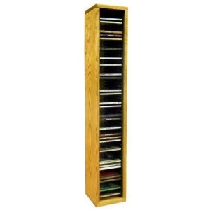 Solid Oak desktop or shelf Cd Cabinet- Honey Oak Model 109-3 - All