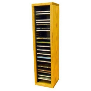 Solid Oak desktop or shelf Cd Cabinet- Honey Oak Model 109-2 - All