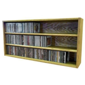 Solid Oak desktop or shelf Cd Cabinet- Honey Oak Model 303-3 - All
