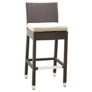 Wicker Barstool Set of 2 Brown - All