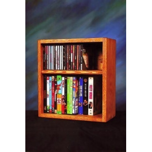 Solid Oak desktop or shelf for CD's and DVD's/ Vhs Tapes Model 211-1 W - All