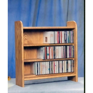 Solid Oak 3 Shelf Cd Cabinet - All