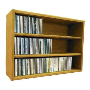 Solid Oak desktop or shelf Cd Cabinet- Honey Oak Model 303-2 - All